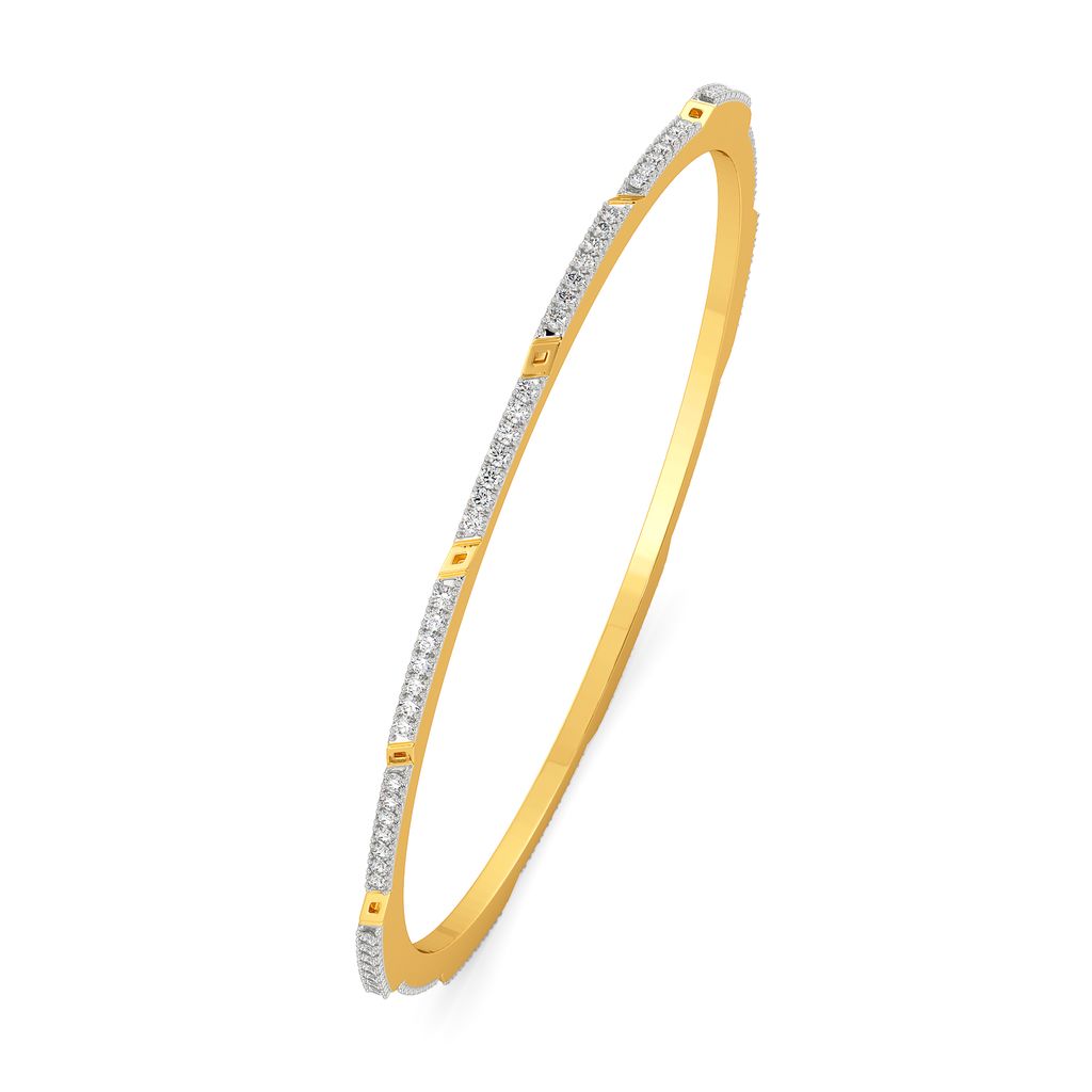 Sleek Segments Diamond Bangles
