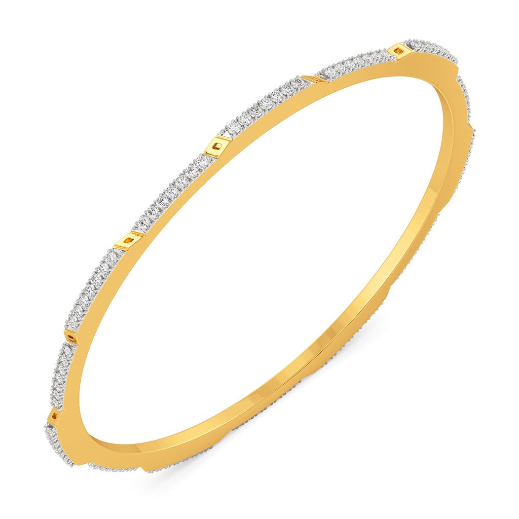 Sleek Segments Diamond Bangles