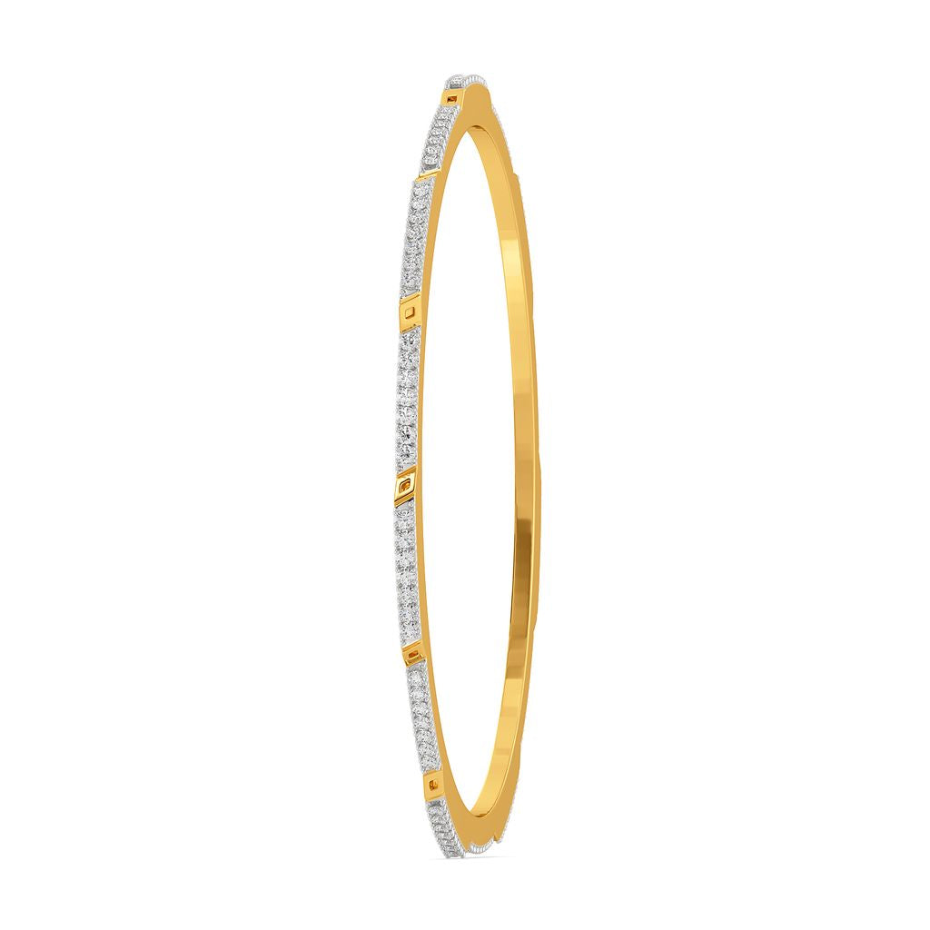 Sleek Segments Diamond Bangles