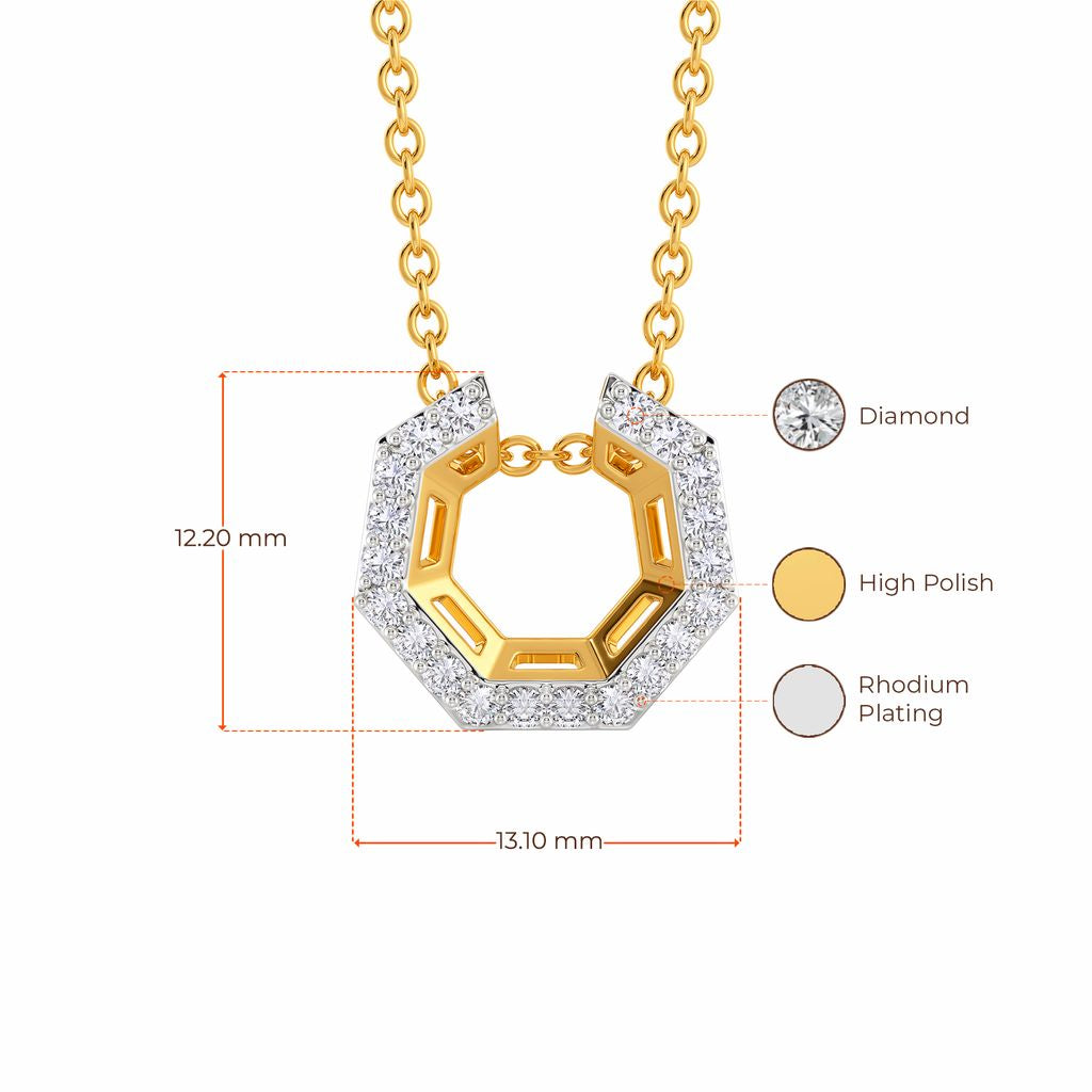 Mystic Symmetric Diamond Pendants