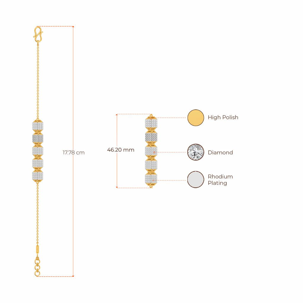 Parallel Points Diamond Bracelets