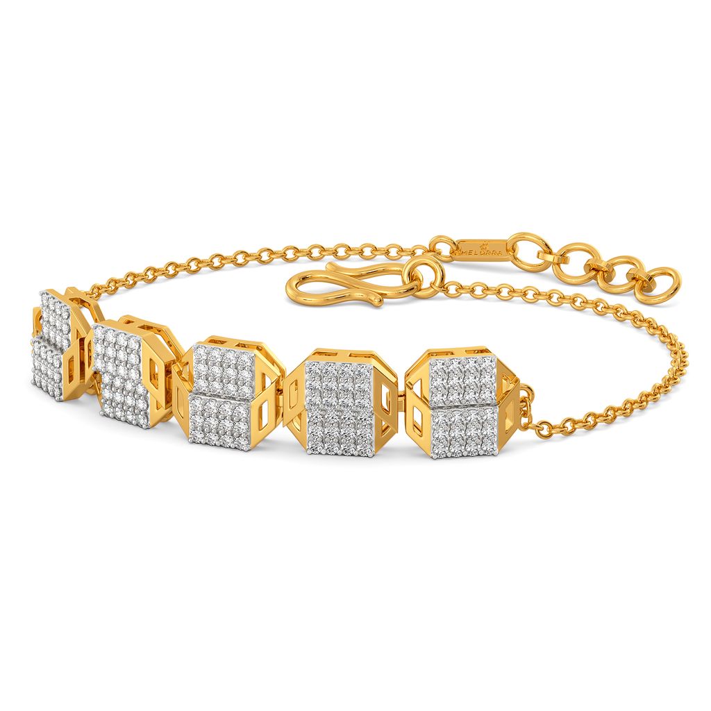 Parallel Points Diamond Bracelets
