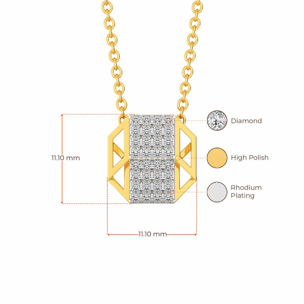 Parallel Points Diamond Pendants