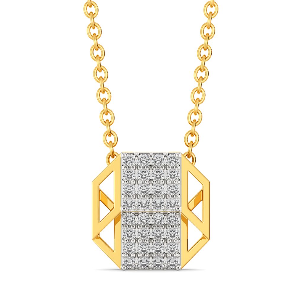 Parallel Points Diamond Pendants