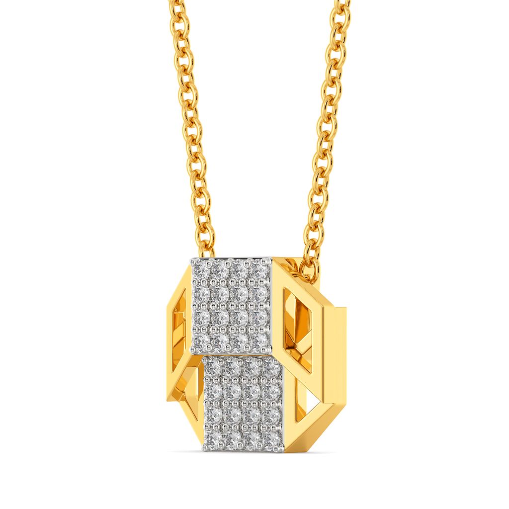 Parallel Points Diamond Pendants