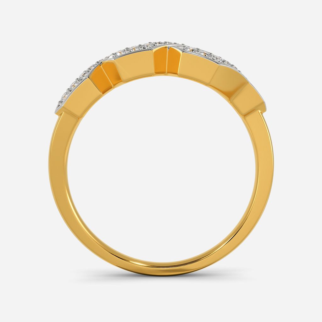 Curl with Purl Diamond Rings