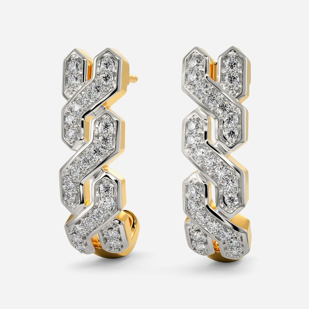 Curl with Purl Diamond Earrings