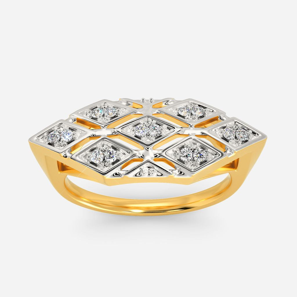 Cozy Pattern Diamond Rings