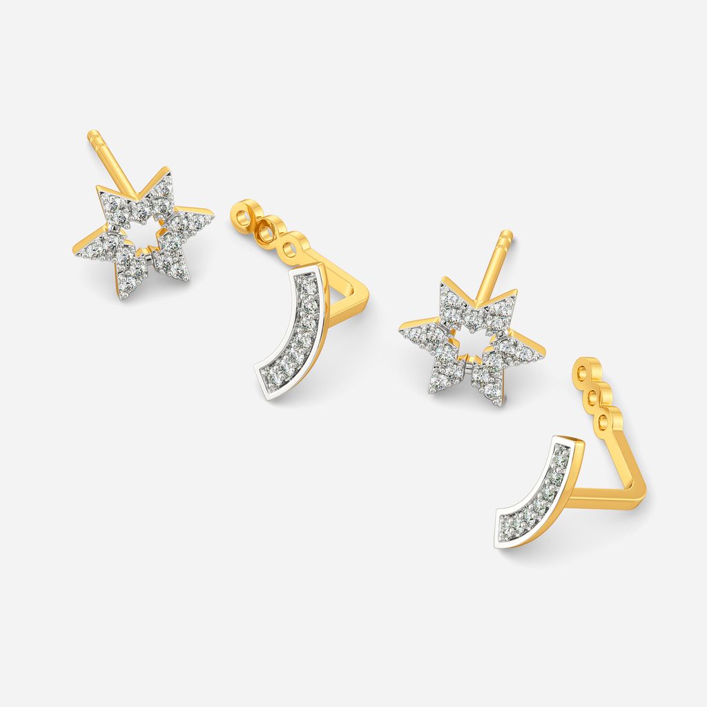 The Star Logo Diamond Earrings