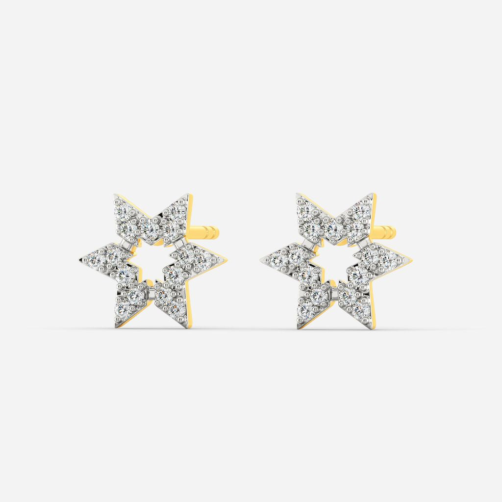 The Star Logo Diamond Earrings