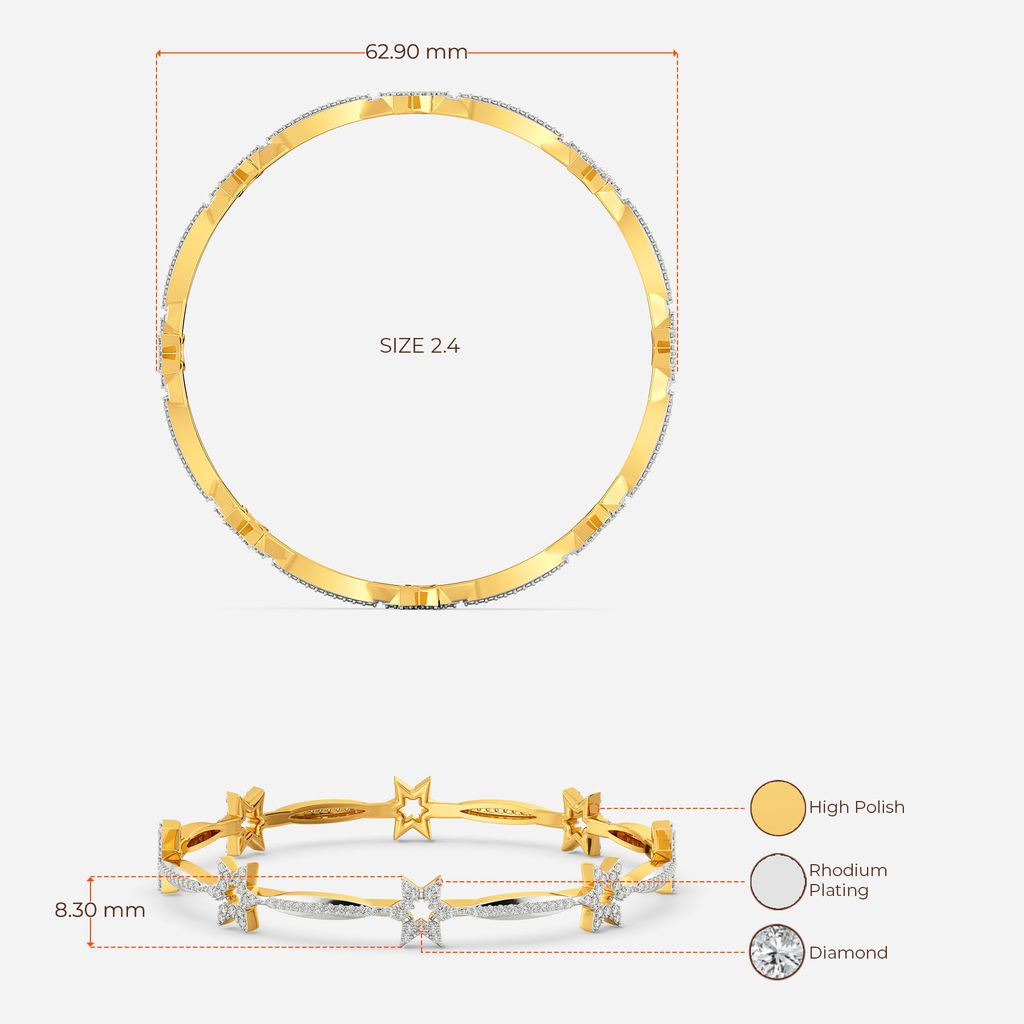 Star Crest Diamond Bangles