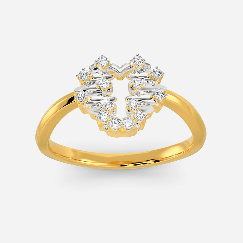 Zip O Heart Diamond Rings