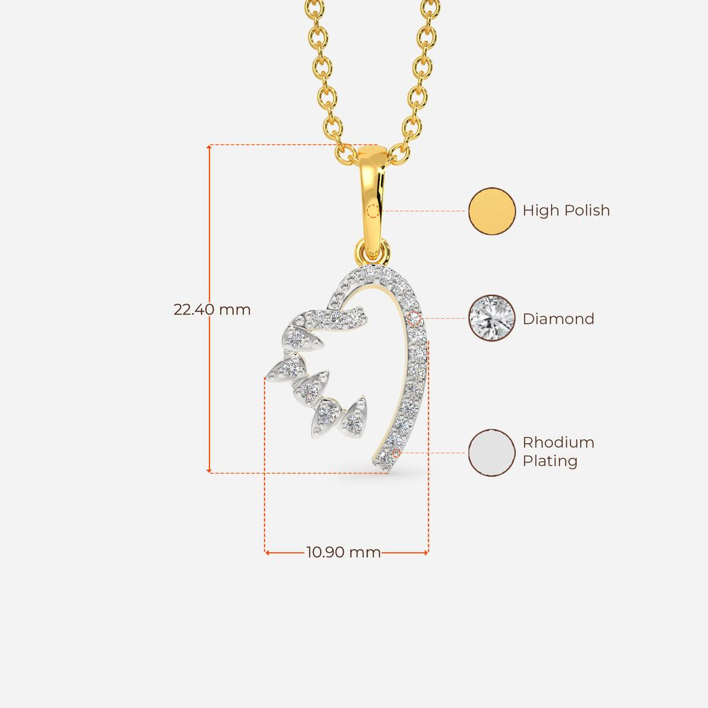 Zippy Heart Diamond Pendants