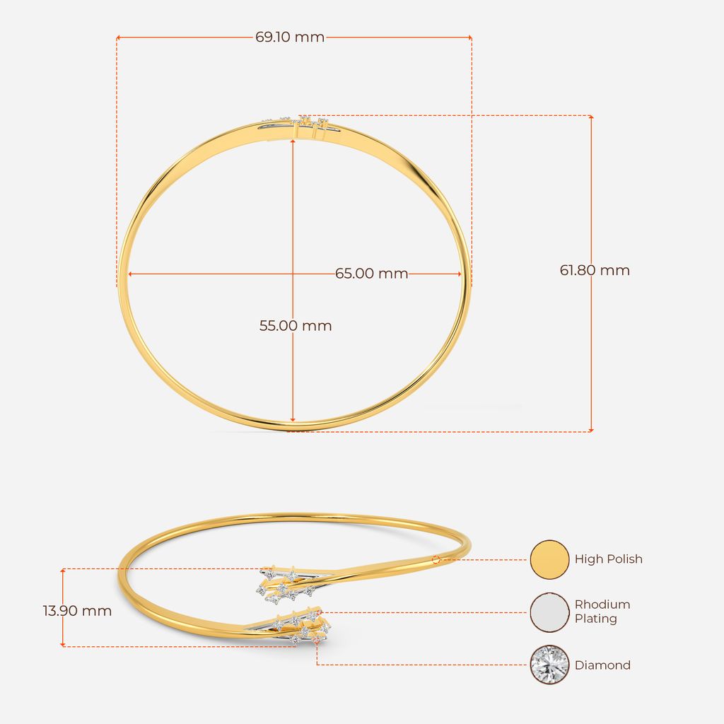 Glitzy Evening Diamond Bangles