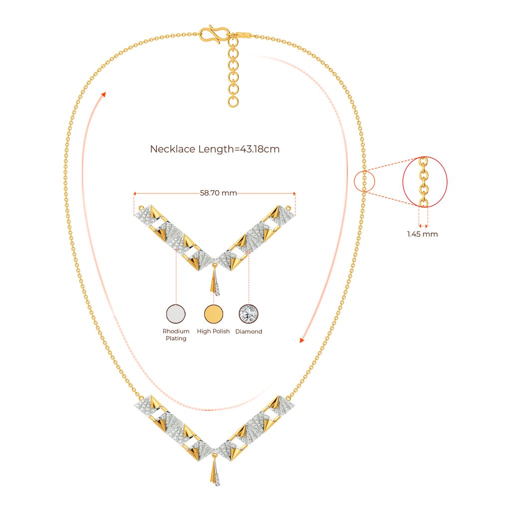 Majestic Folds Diamond Necklaces