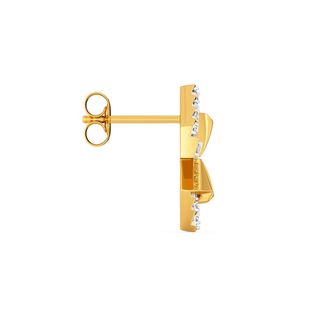 Majestic Folds Diamond Earrings