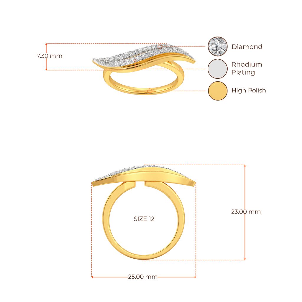 Effortless Swerve Diamond Rings