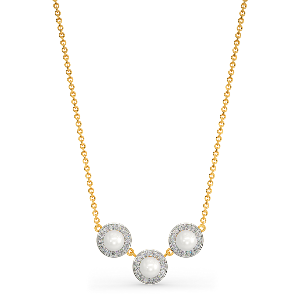 Tune Of Pearls Diamond Necklaces