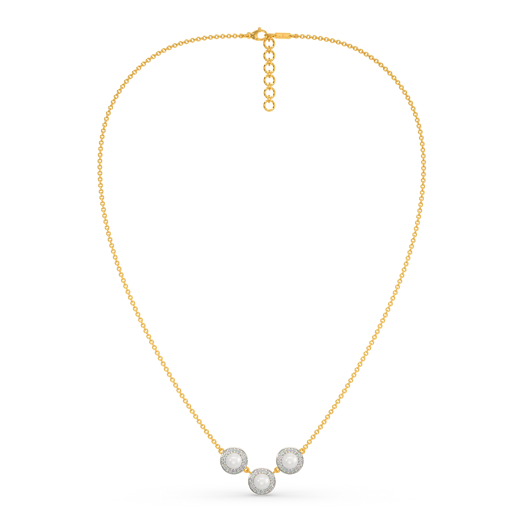 Tune Of Pearls Diamond Necklaces