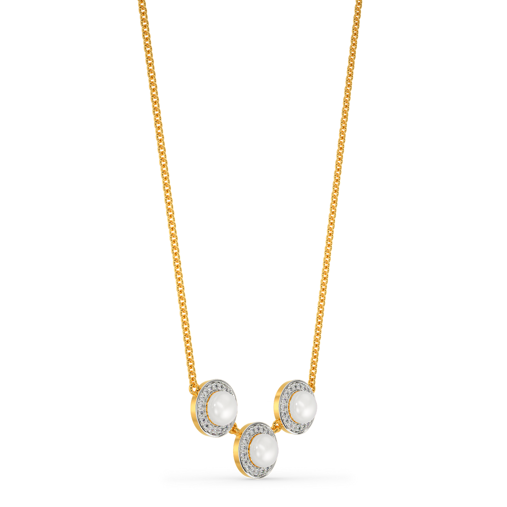 Tune Of Pearls Diamond Necklaces