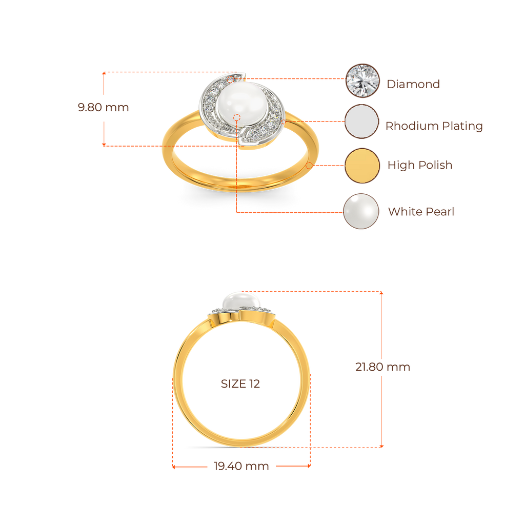 Pearl Twist Diamond Rings