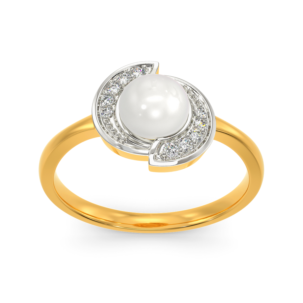 Pearl Twist Diamond Rings