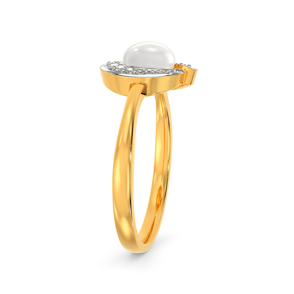 Pearl Twist Diamond Rings