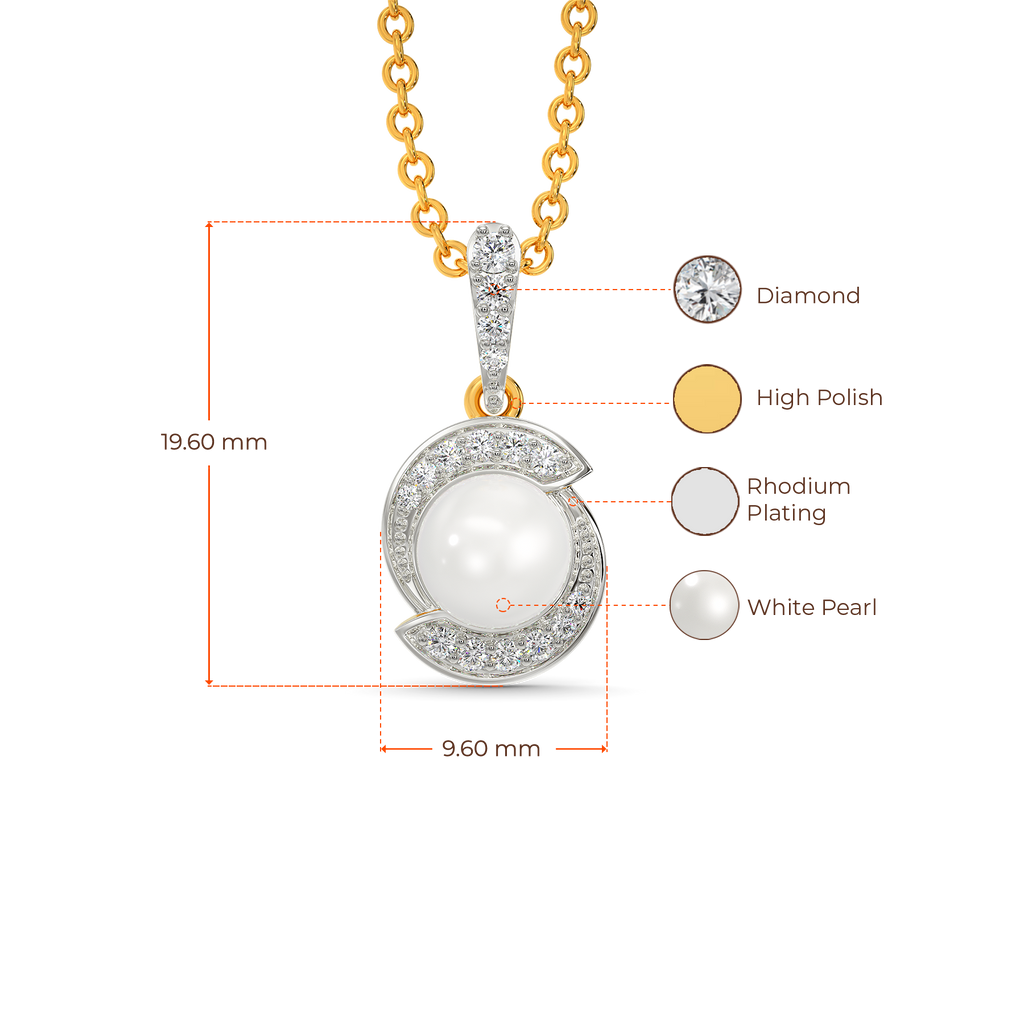 Pearl Twist Diamond Pendants
