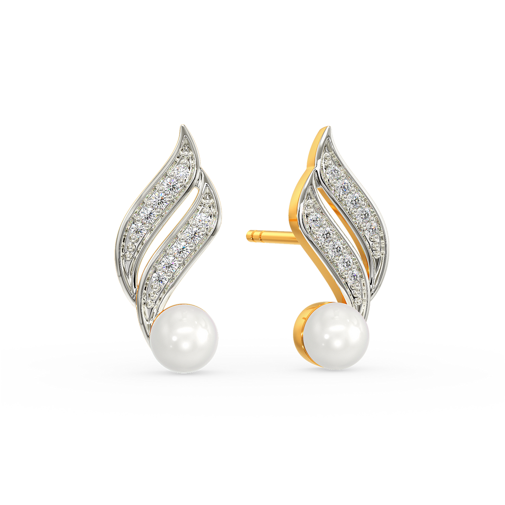 Pearl Rock Diamond Earrings