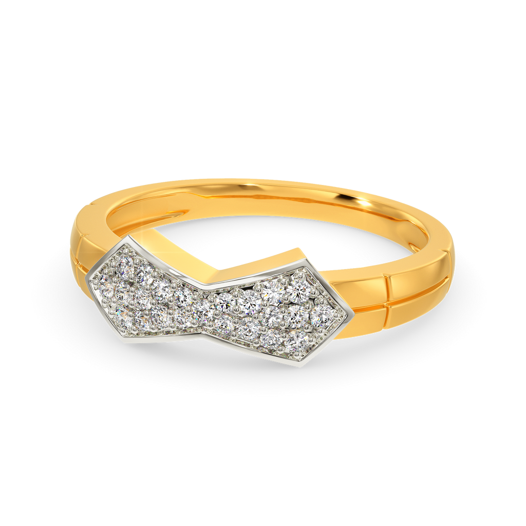 Neat Pleats Diamond Rings