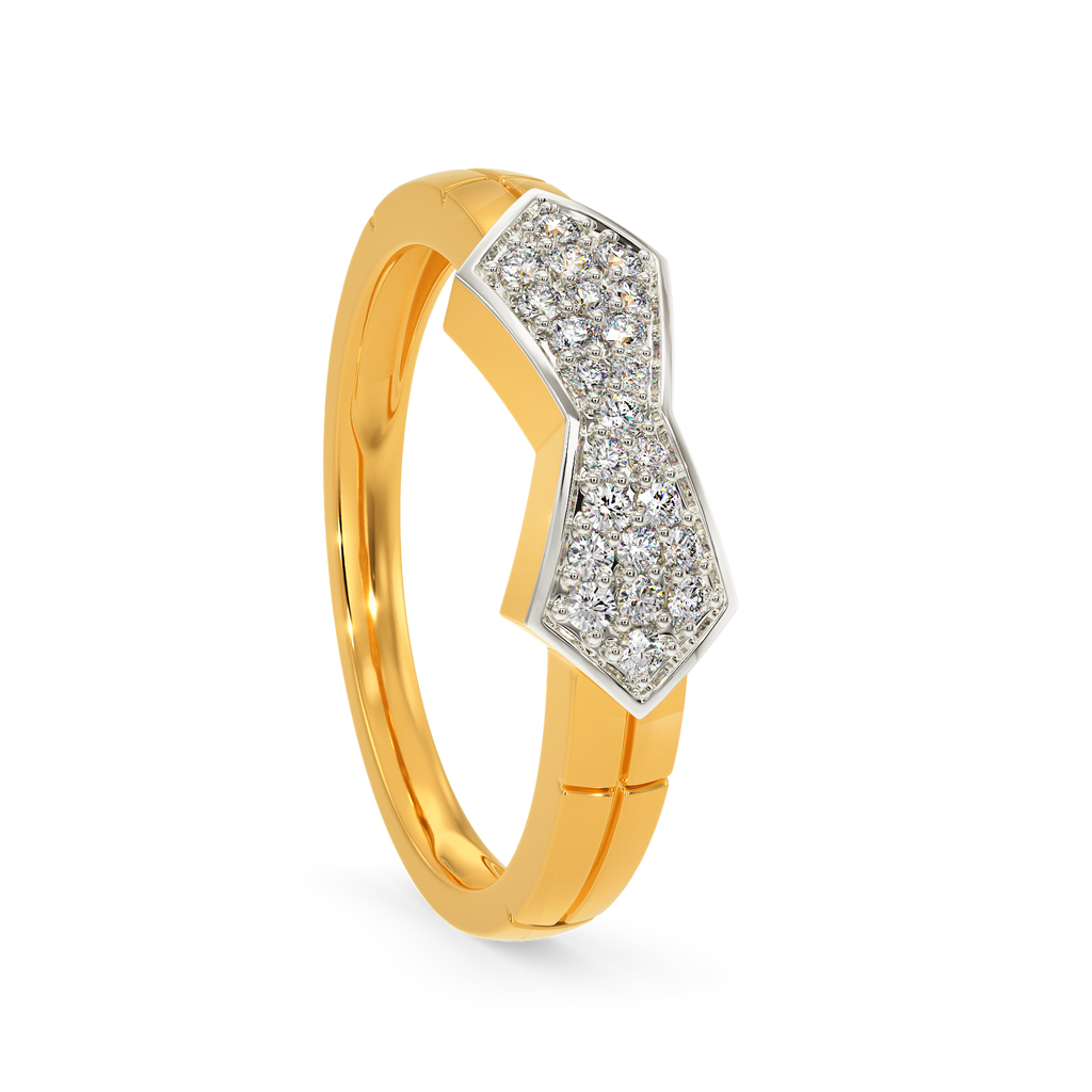 Neat Pleats Diamond Rings