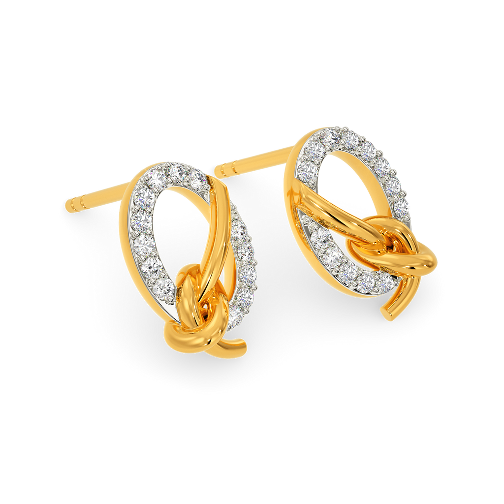 Wrapped In A Knot Diamond Earrings