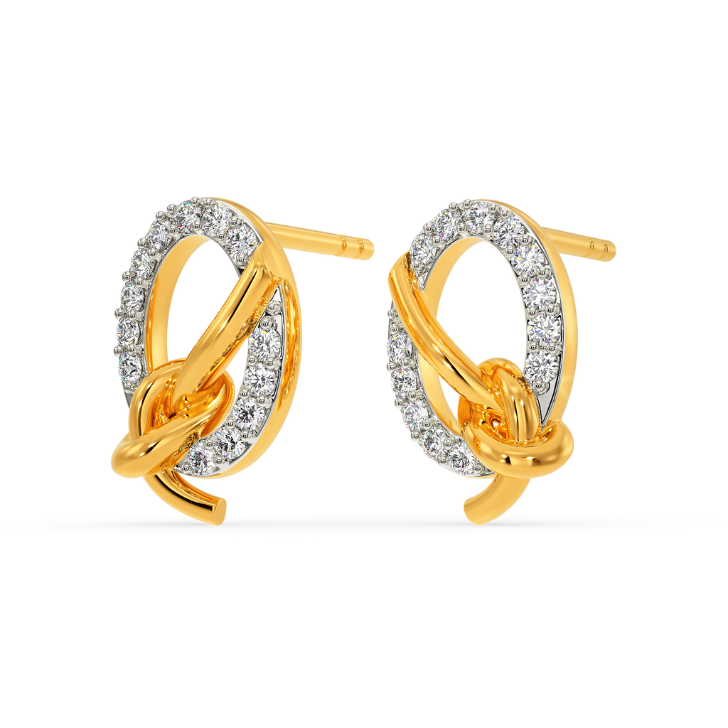 Wrapped In A Knot Diamond Earrings