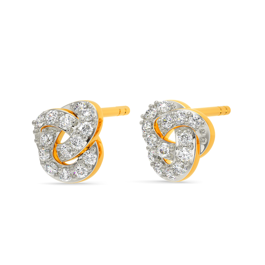 Enveloped Fancy Diamond Earrings