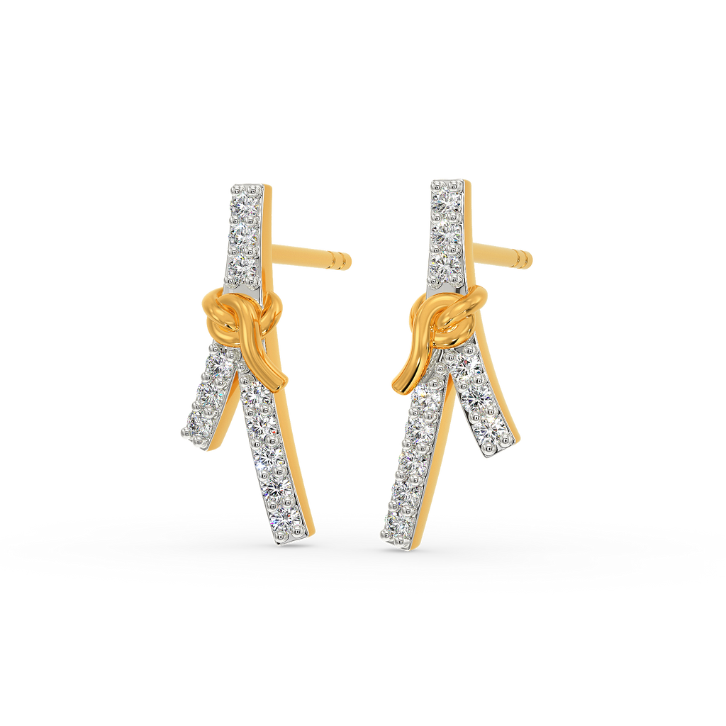Entwined In Knots Diamond Earrings