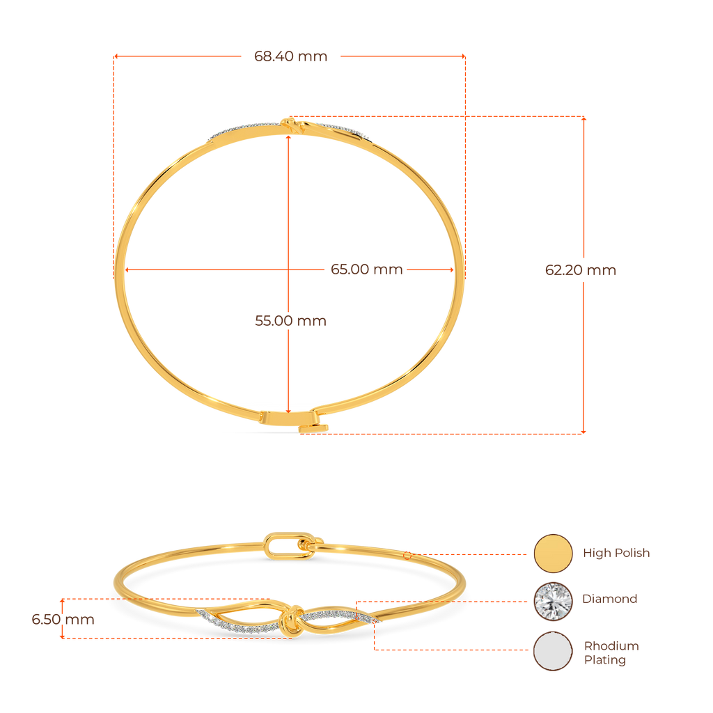 Tie A Knot Diamond Bangles