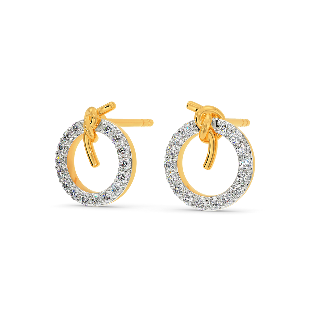 Tie A Knot Diamond Earrings
