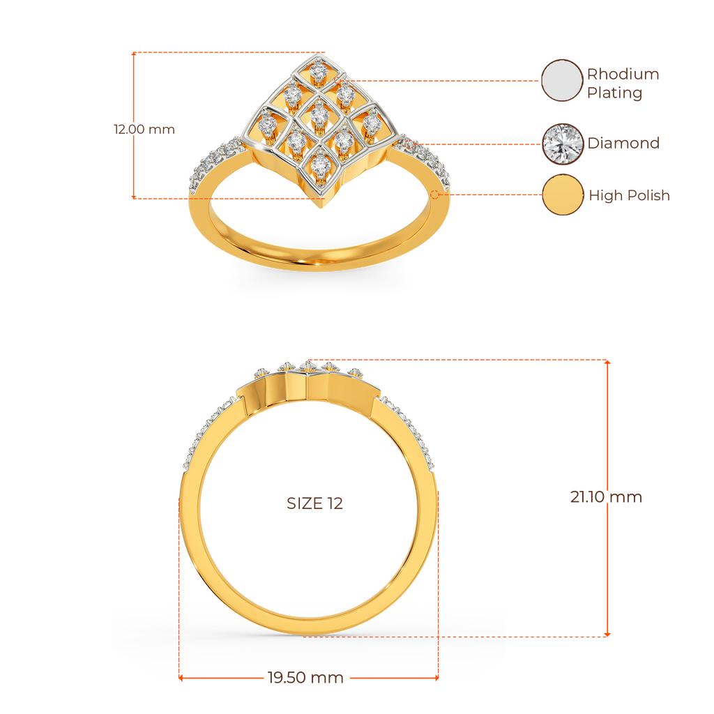 Neat Net Diamond Rings