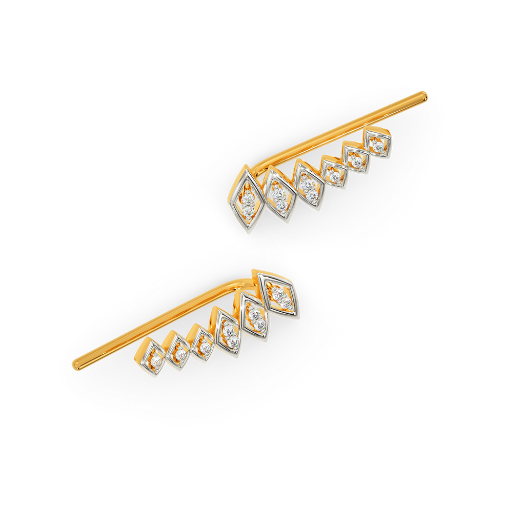Net Spark Diamond Earrings