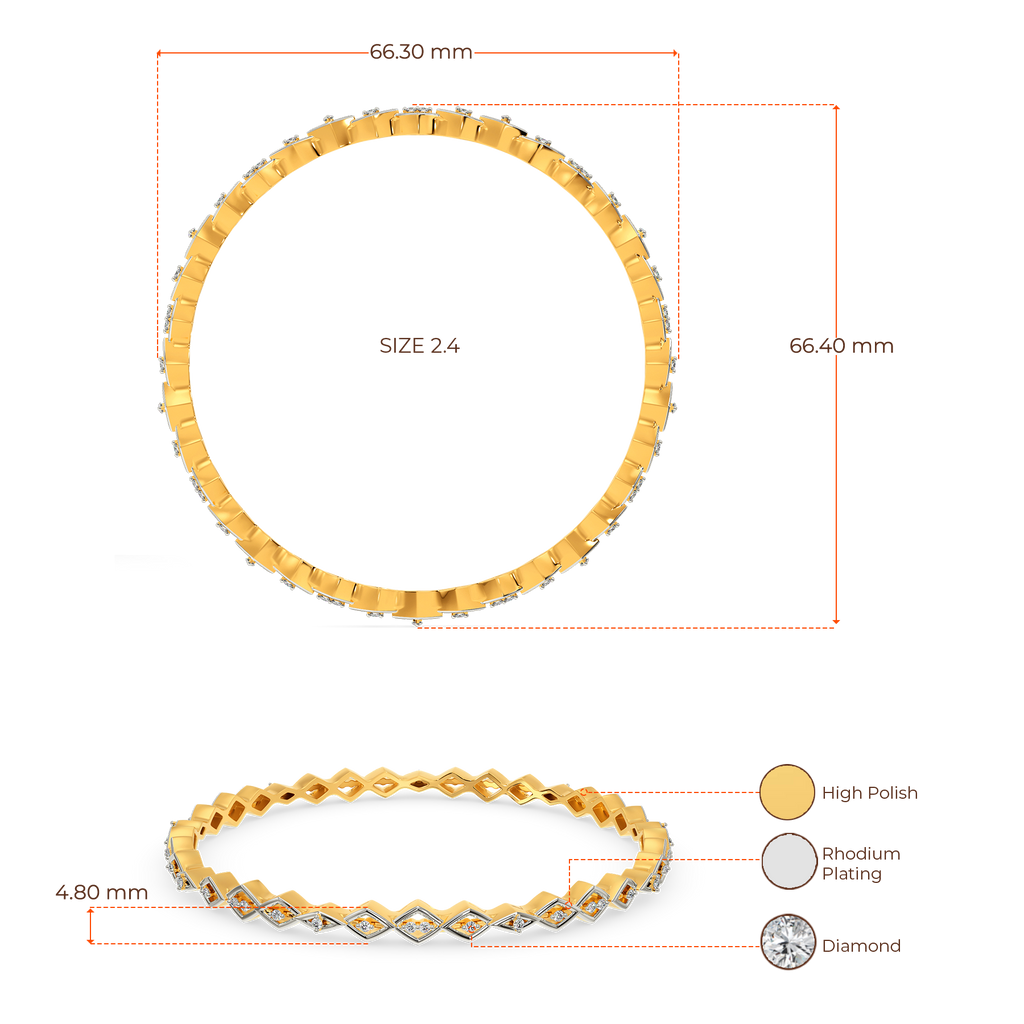 Veiled In Diamond Bangles