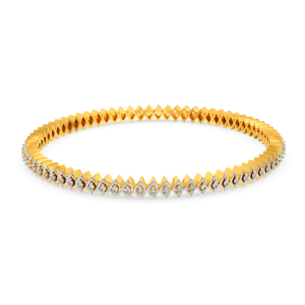 Net Around Diamond Bangles