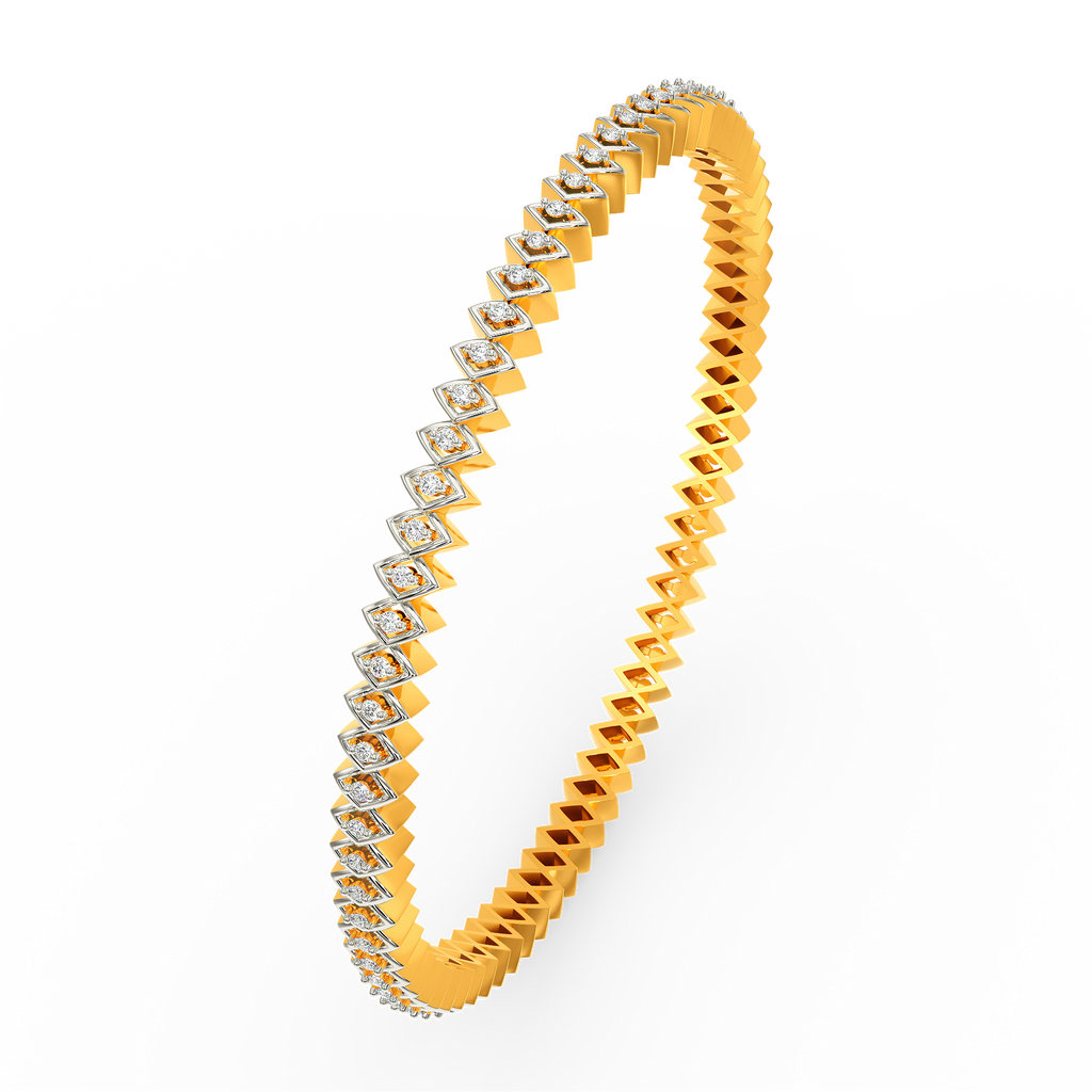 Net Around Diamond Bangles