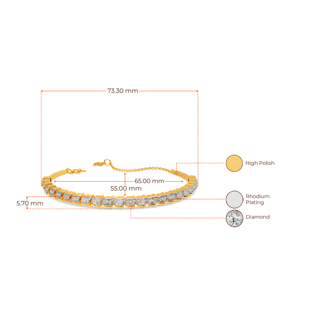 Tulip Saga Diamond Bangles