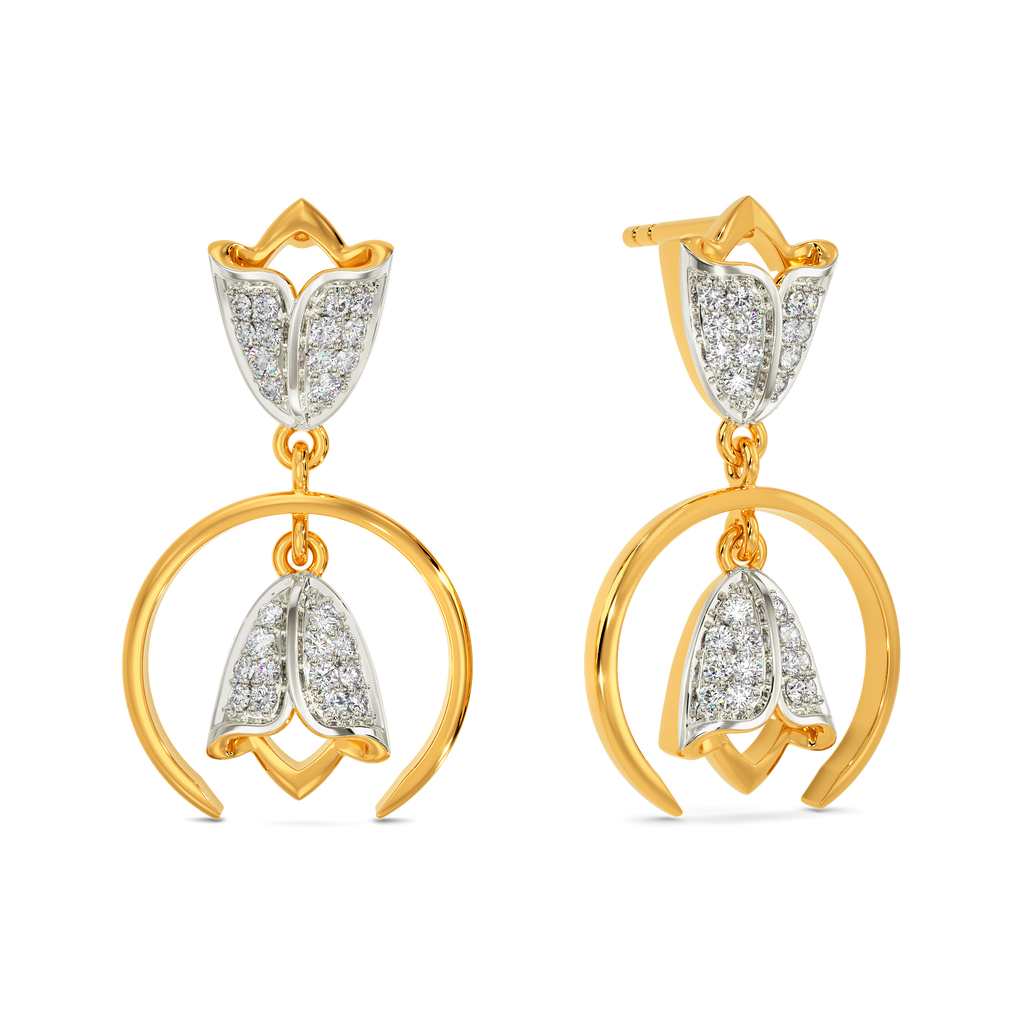 Tune To Tulips Diamond Earrings
