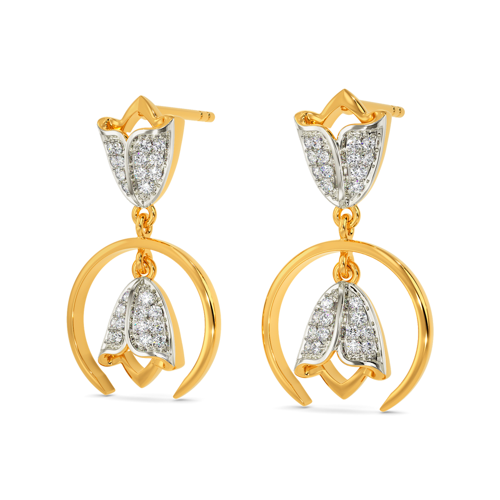Tune To Tulips Diamond Earrings