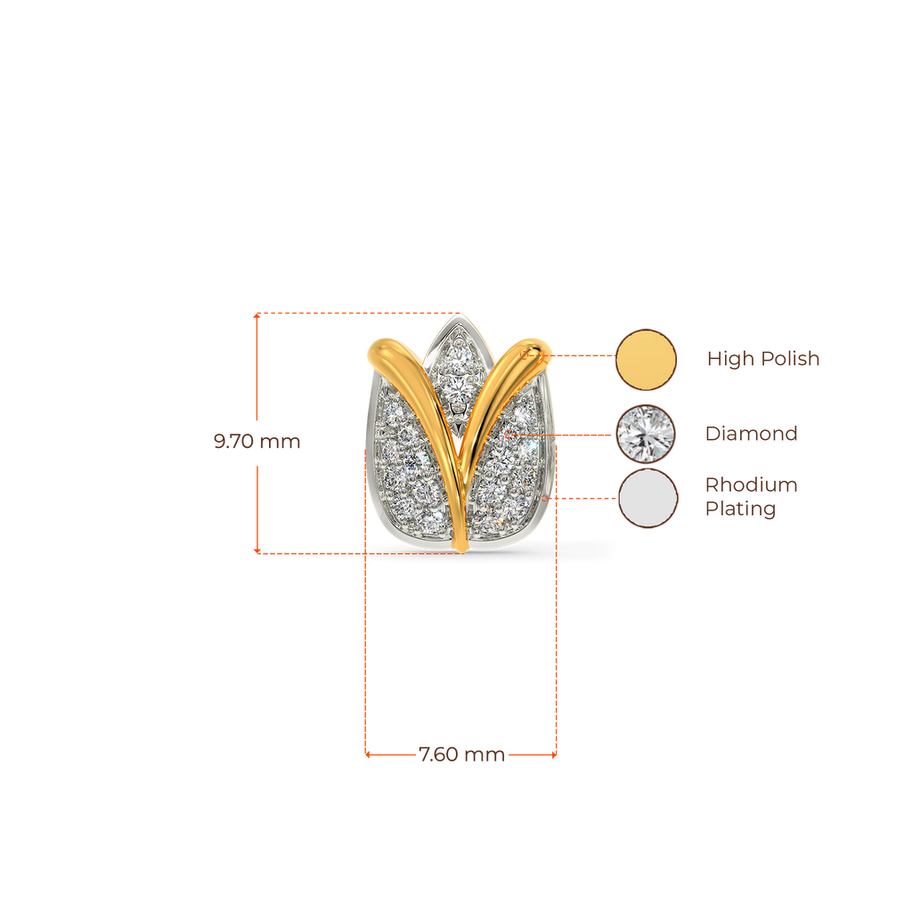 Crazy About Tulips Diamond Earrings