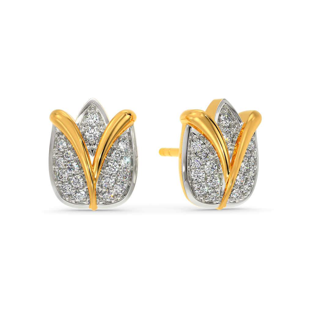 Crazy About Tulips Diamond Earrings