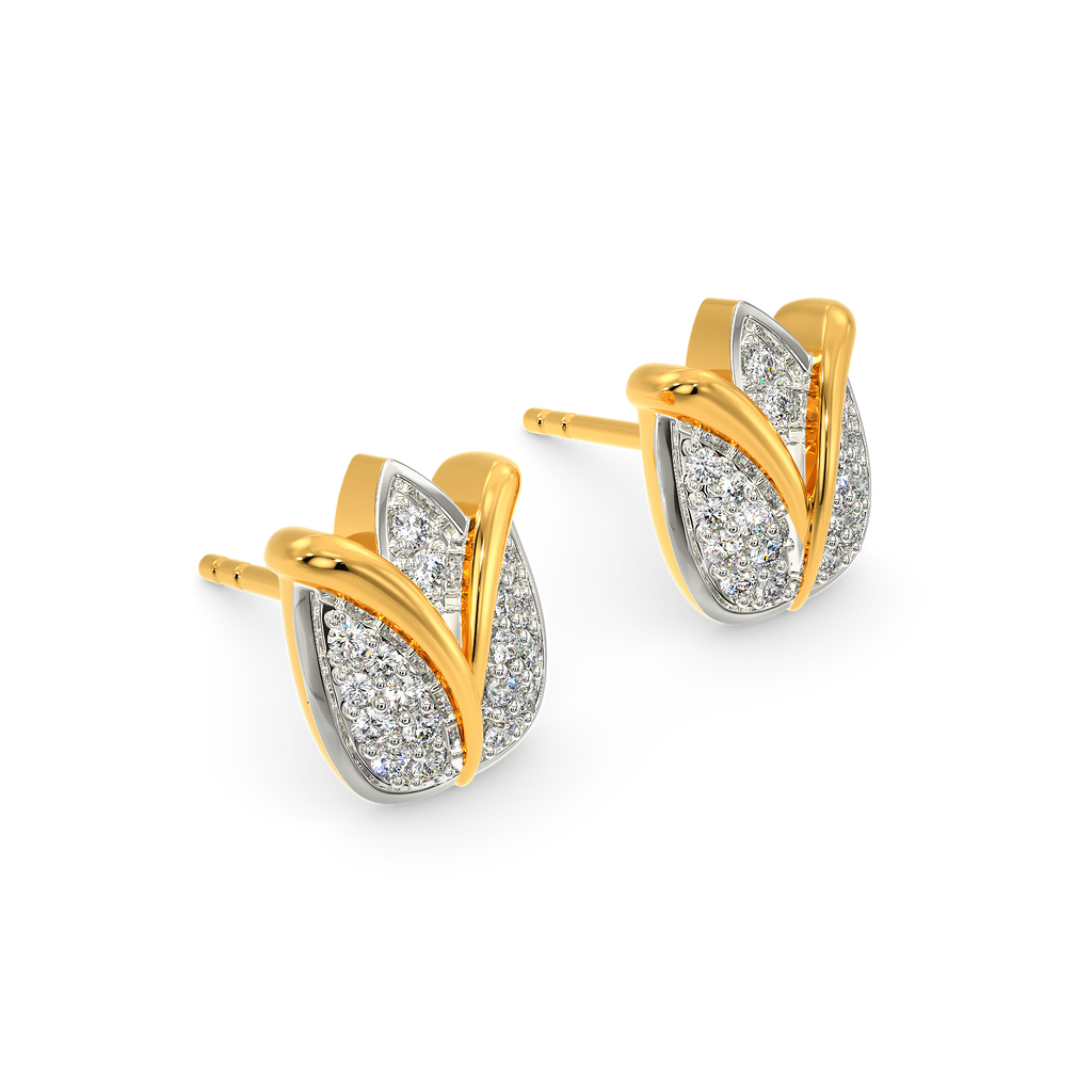 Crazy About Tulips Diamond Earrings