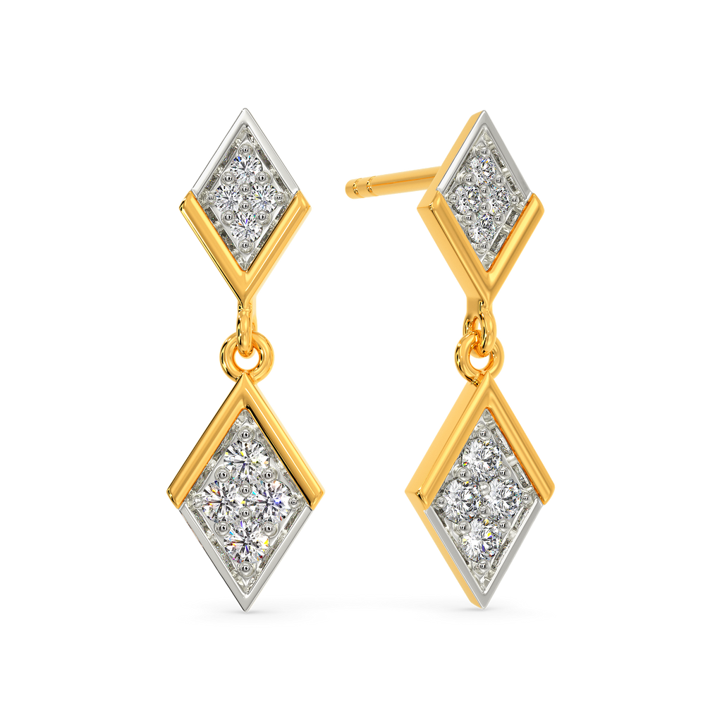 Vibe In Tweed Diamond Earrings