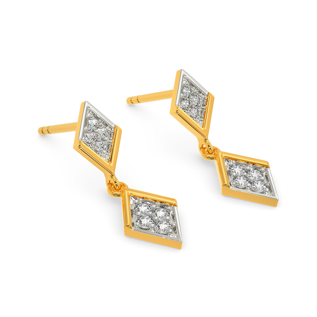 Vibe In Tweed Diamond Earrings
